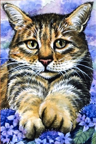 Striped Tabby Cat - 3 x 5” MAGNET - GIN ONLY