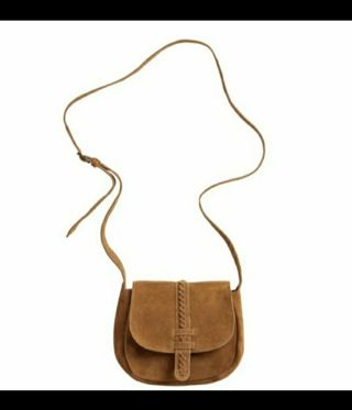 Growing 14 Day Auction ~ 1st Item: New Cognac Brown Genuine Suede Crossbody Purse