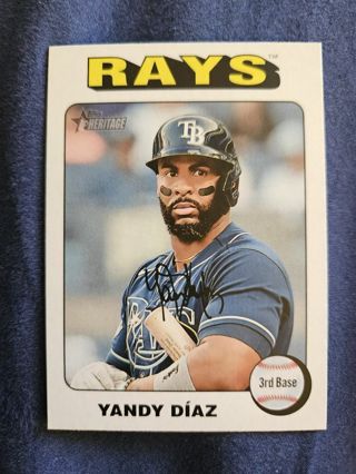 2024 Topps Heritage White Border Yandy Diaz