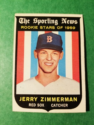 1959 - TOPPS EXMT - NRMT BASEBALL - CARD NO. 146 - JERRY ZIMMERMAN ROOKIE  - RED SOX