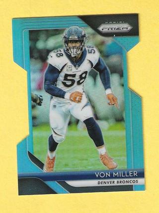 2018 Panini Prizm Von Miller Die-Cut Insert #'d 12/199 Broncos Football Card