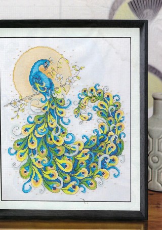 NEW CROSS STITCH PATTERN~PEACOCK-FANTASTIC FEATHERS~FREESHIP