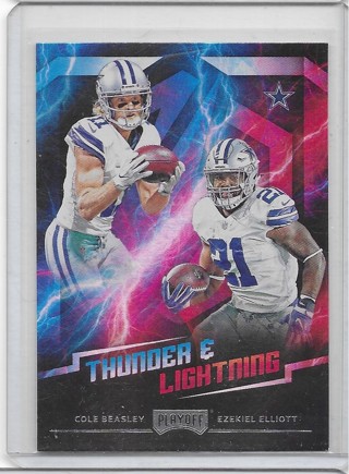 Cole Beasley/Ezekiel Elliott 2018 Playoff Thunder & Lightning #2