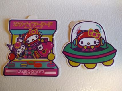 2 Large Hello Kitty Stickers