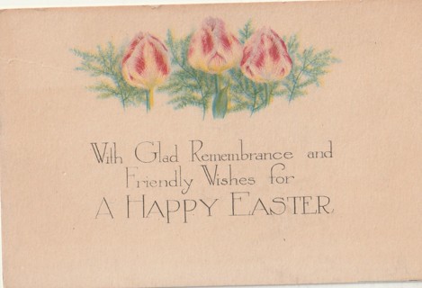 Vintage Unused Postcard: c: Happy Easter