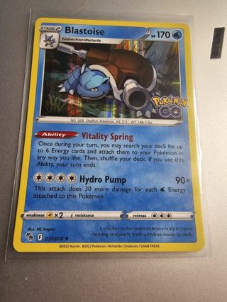 Pokemon Blastoise holo rare card 017/078