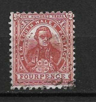 1888 New South Wales Sc79 4p Captain Cook used