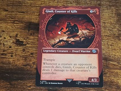 Magic the gathering mtg Gimli counter of kills Showcase Lord of the rings