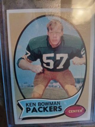 1970 T.C.G. KEN BOWMAN GREEN BAY PACKERS FOOTBALL CARD# 79