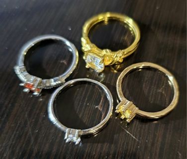 4 Ladies Size 8 Fashion Rings