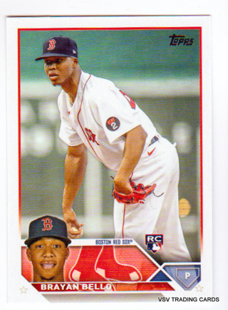 Brayan Bello, 2023 Topps Series One ROOKIE Card #185, Boston Red Sox, (LB10)