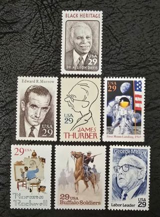 One Lot of 7 Mint .29 US Postage Stamps