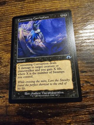 Magic the gathering mtg Consuming Corruption retro frame Modern Horizons 3