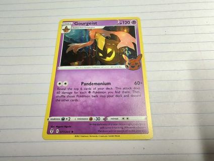 Pokemon Promo Trick or Trade Gourgeist Holo Black Star Rare