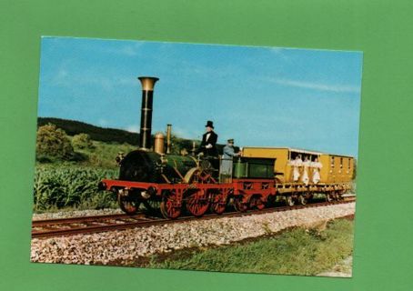 used Postcard - first german train "Adler" with special postmarks on the back