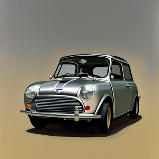 Listia Digital Collectible: '59 Silver mini Cooper