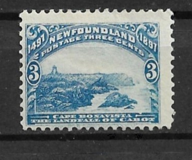 1897 Newfoundland Sc63 3¢ Cape Bonavista MHH