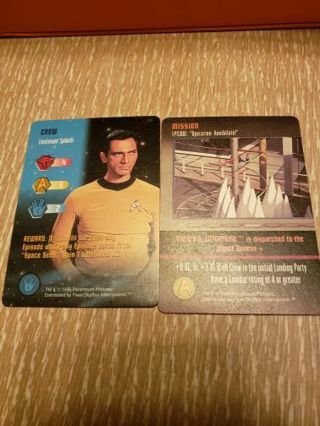 2 Star Trek Premiere TCG Cards Fleer 1996 1st Edition Spinelli Operation: Annihilate!