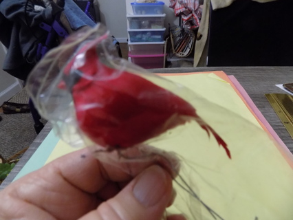 NIP  3 inch cardinal on wire for crafts