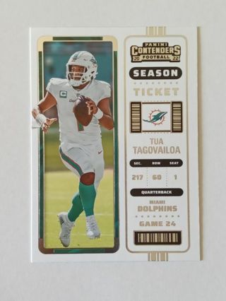 Two Miami Dolphins Tagovailoa & Marino Football Cards