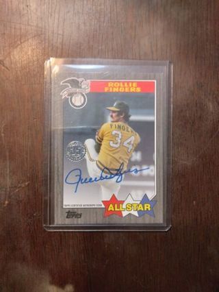 2022 topps series 2 1987 rollie fingers gold auto #/50