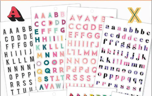 1000 Alphabet Letter/# etc. Stickers