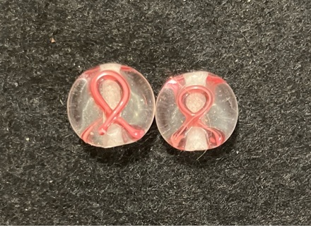 Pink Ribbon Beads