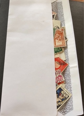 Envelope full of stamps 