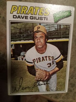 1977 TOPPS DAVE GIUSTI PITTSBURGH PIRATES BASEBALL CARD# 154