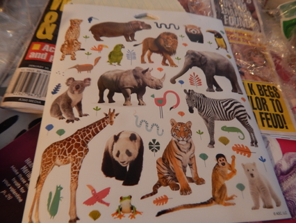 Fun new stickers.  SUPER Colorful ZOO ANIMALS stickers ~~ So cute!!