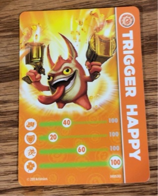 Skylanders SPYRO'S ADVENTURE Card: TRIGGER HAPPY Character Card | Series 1