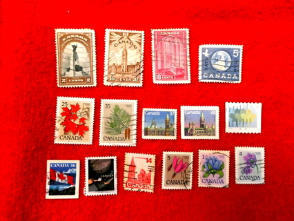 15 - All Different Canada Postage Stamps #3. 