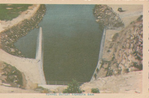 Vintage Unused Postcard: c: Tunnel Outlet, Tionesta Dam, PA