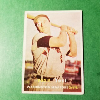 1957 - TOPPS BASEBALL CARD NO. 177 - EDDIE YOST - SENATORS