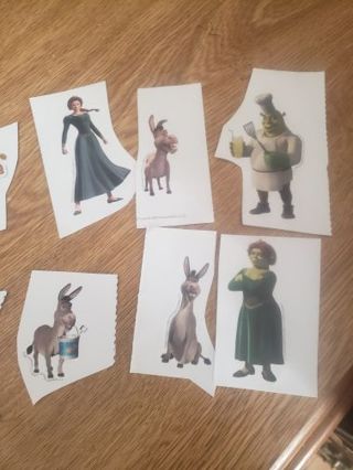 Shrek cutout stickers lot of 12