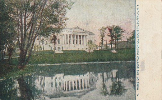 Vintage Used Postcard: 1912 Home of Buffalo Historical Society, Buffalo, NY