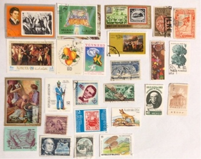 25 stamps from around the world 