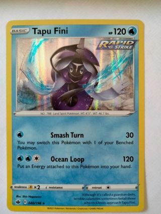 Tapu fini 040/198 Rare holo nm pokemon