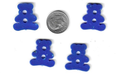 Navy Teddy Bear Buttons - 4