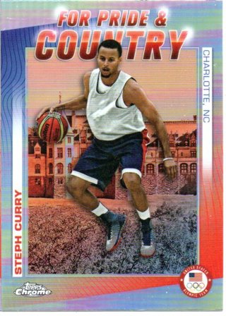 2024 Topps Olympics Chrome Steph Curry Pride & Country