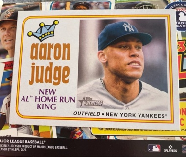 2023 Topps Heritage - Aaron Judge #1 - New AL Home Run King - New York Yankees