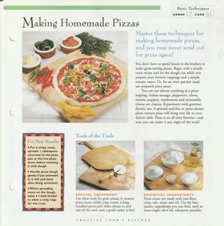 Basic Cooking/Baking Techniques Leaflet: Homemade Pizzas