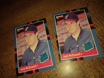 Two card lot 1987 donruss baseball Jack McDowell both rookies 