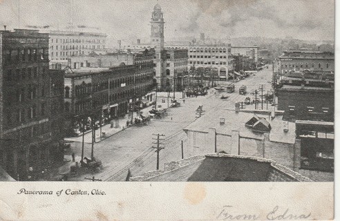 Vintage Used Postcard: b&W: 1907 Canton, OH