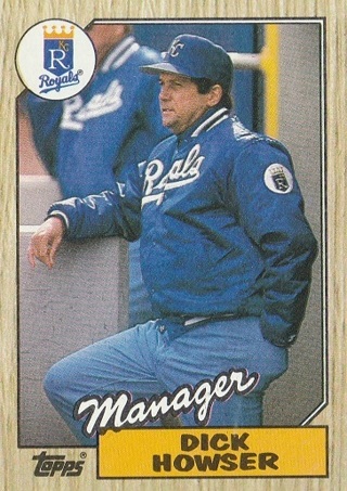 1987 Topps baseball card Dick howser manager 