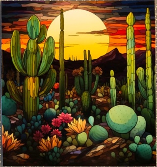 Desert Sunset  - 3 x 3” MAGNET - GIN ONLY