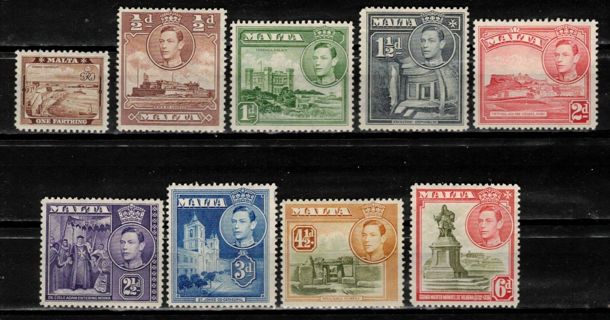 Malta King George 6 Stamps from 1938