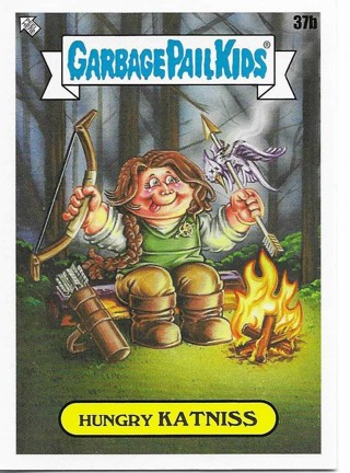 Brand New 2022 Topps Garbage Pail Kids Hungry Katniss Sticker From the Book Worms Set 