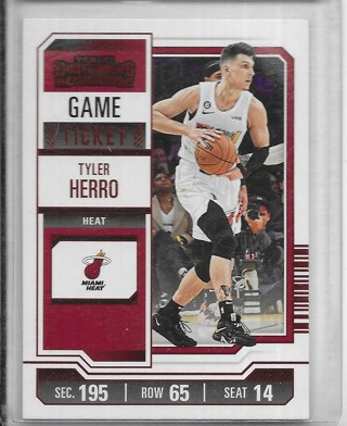 Tyler Herro 2023-24 Contenders Game Ticket Red #60