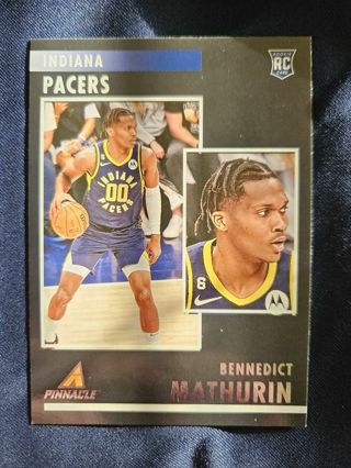 2022-23 Panini Chronicles Pinnacle Rookie Bennedict Mathurin